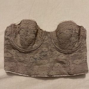 Lace bustier tube top/crop top
